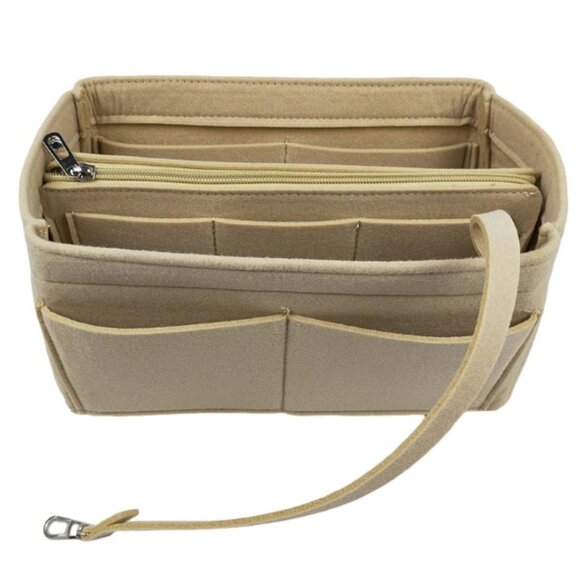 Insert/Organizer- SM- Designer Handbags/Totes -Khaki Style 1- NWT - Picture 1 of 9